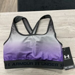 Under Armour Violet and Black Crossback Bra